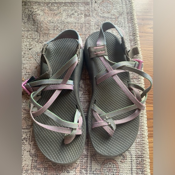 Chaco Shoes - Chaco Women's Purple Green Women Sandals Size 9 Summer Shoes Slip On Strap